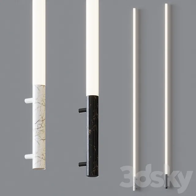 Della - Marble thin Wall sconce 3D Model