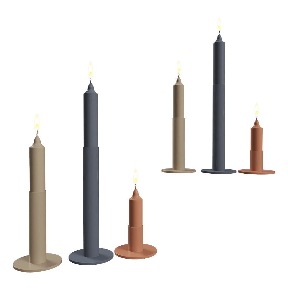 Delo - Candleholder Fire One 3D Model