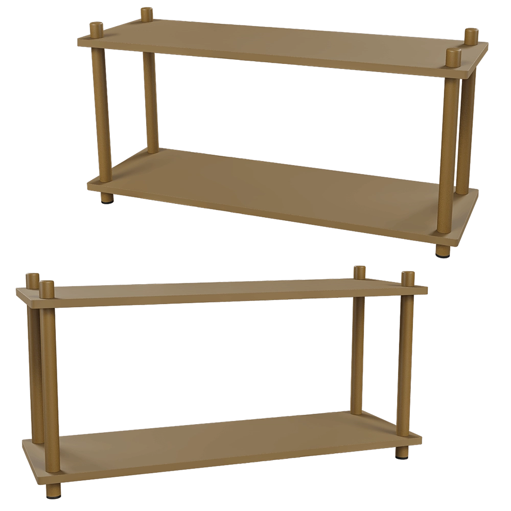 Delo - Rack with 2 shelves small Prost 3D Model
