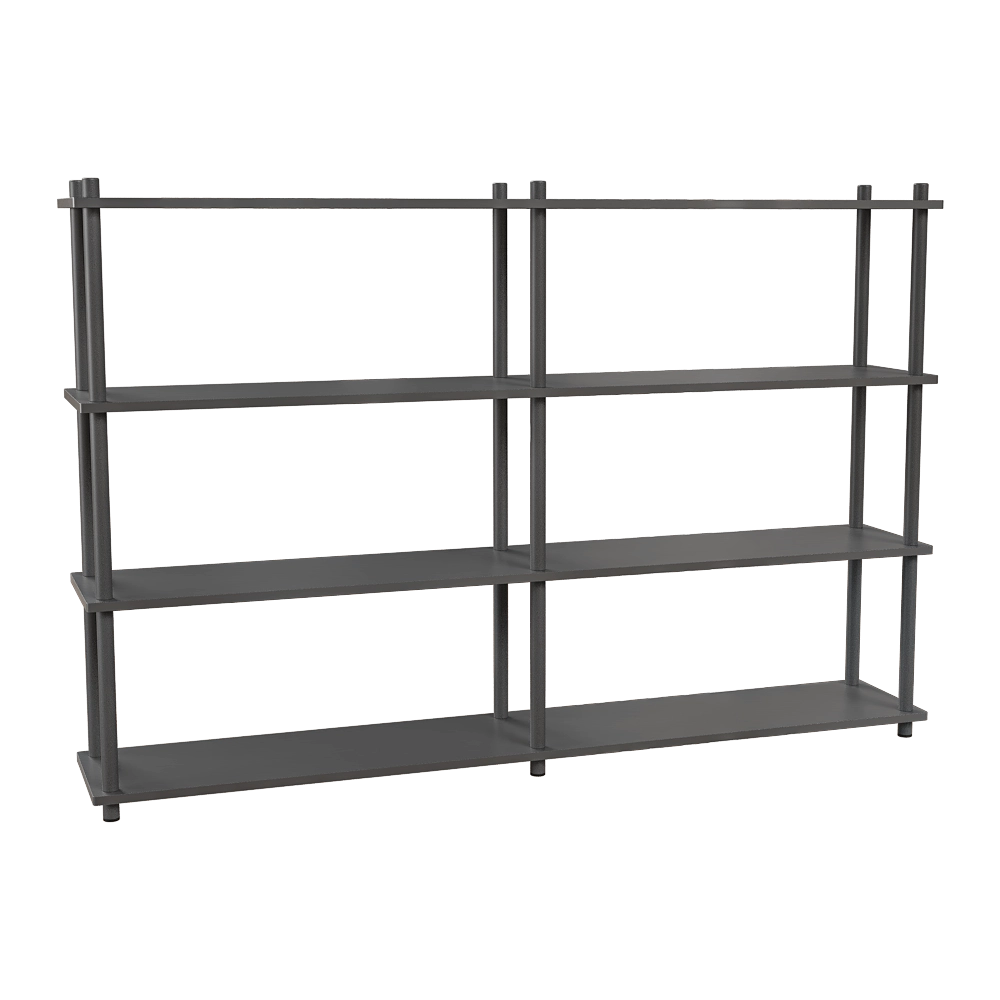 Delo - Rack with 4 shelves large 3D Model