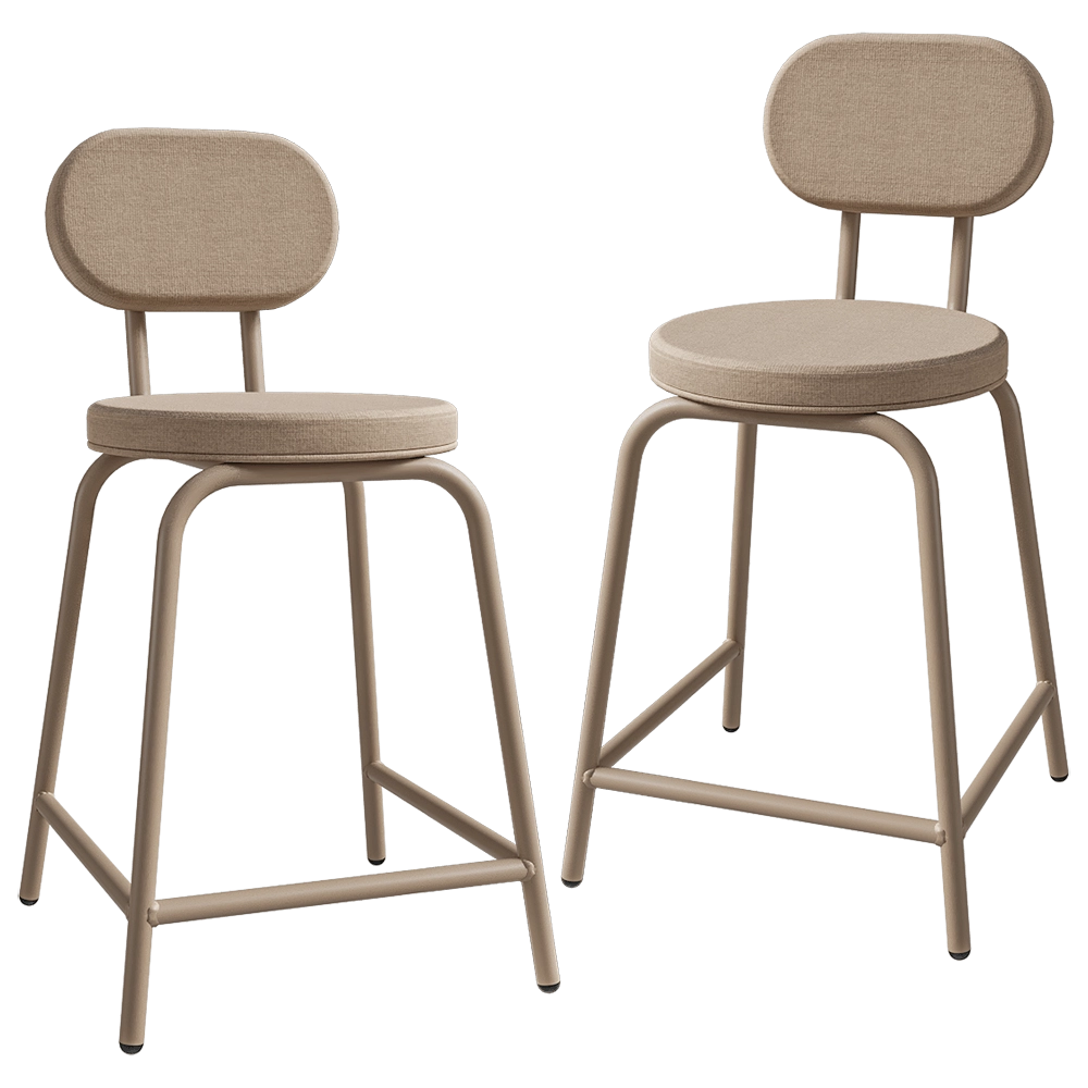 Delo - Semi-barstool with back Tru 3D Model