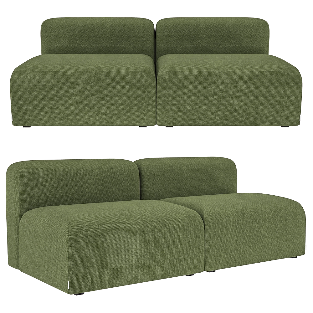 Delo - Sofa CHILL without armrest 3D Model