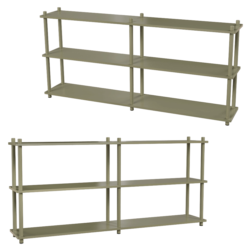 Delo - Three tier shelving unit Prost 3D Model