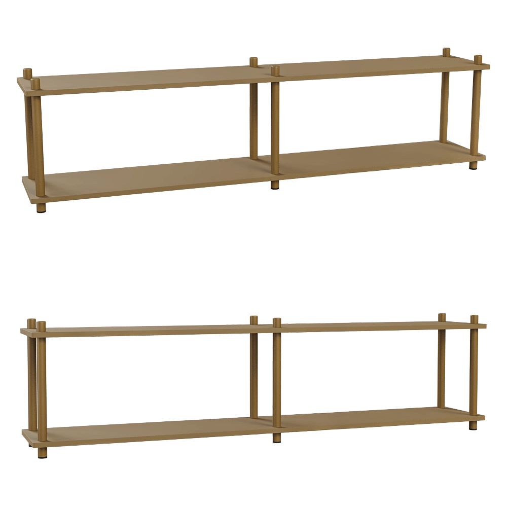 Delo - Two tier shelving unit Prost 3D Model