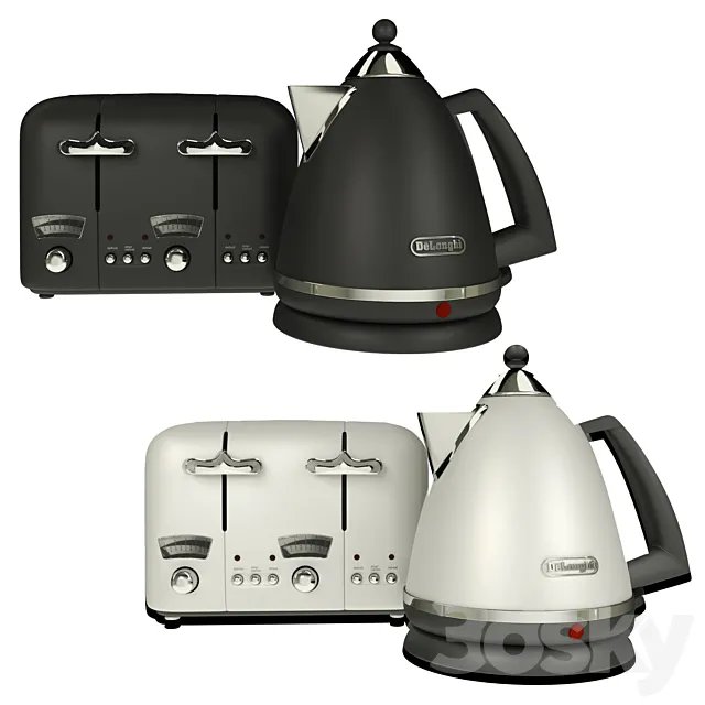 Delonghi argento black white 3D Model