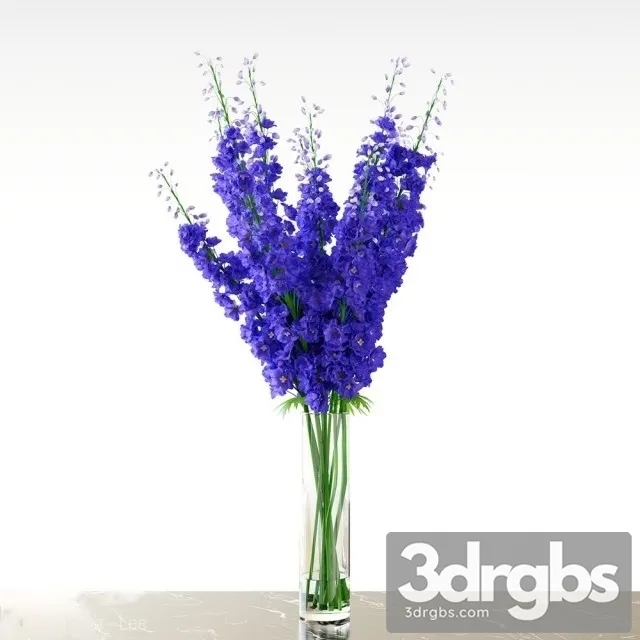 Delphinium Blue 3D Model Free