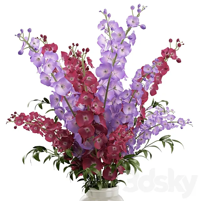 Delphinium in a vase 3DModel