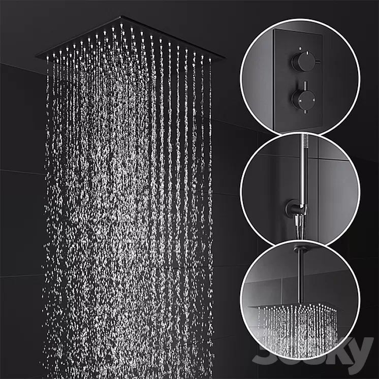 Deluge shower set 3D Model