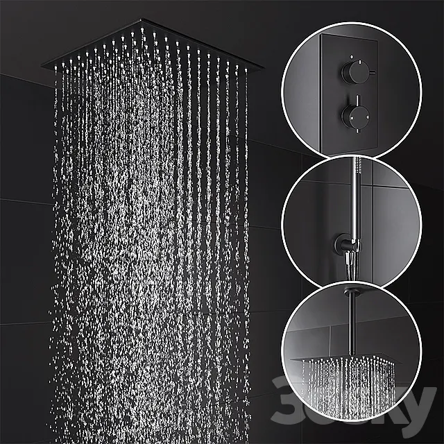 Deluge shower set 3DModel