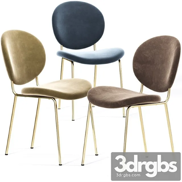 Demi dining chair velvet 2 3D Model Free