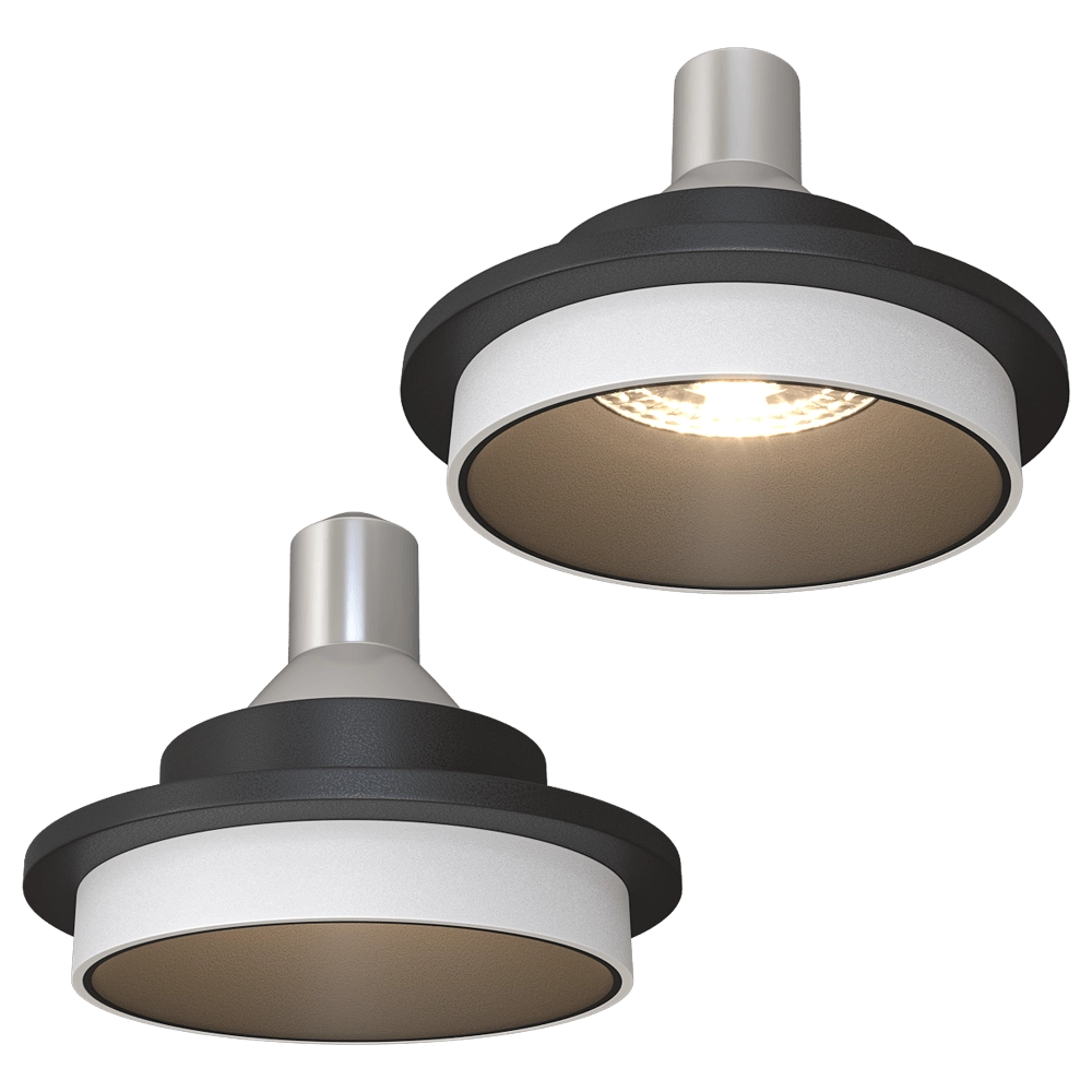 DENKIRS - Spot recessed luminaire DK2400-BK 3D Model