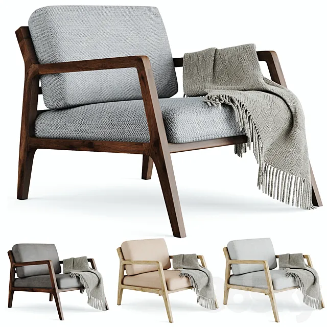 Denman armchair 3D Model