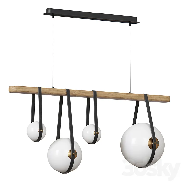 Derby Linear 4-Light LED Pendant 3D Model Free