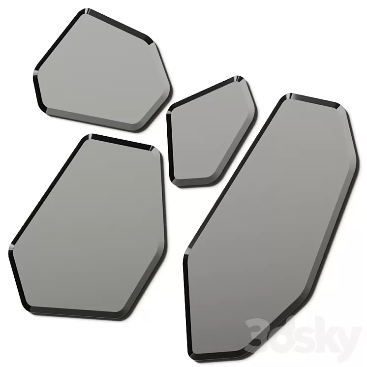 Desalto Quartz Mirror Set 3D Model