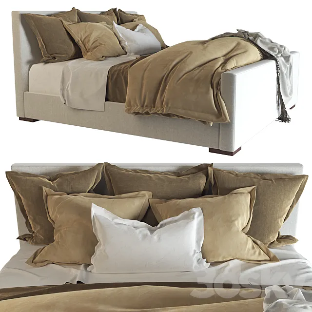 Desert Modern Bed Ralph Lauren (vray NEXT) 3D Model