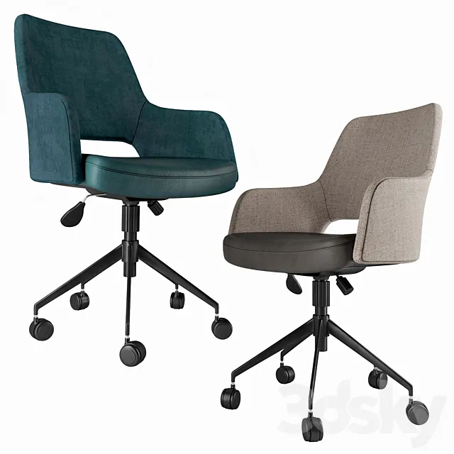 Desi Tilt Office Chair 3D Model