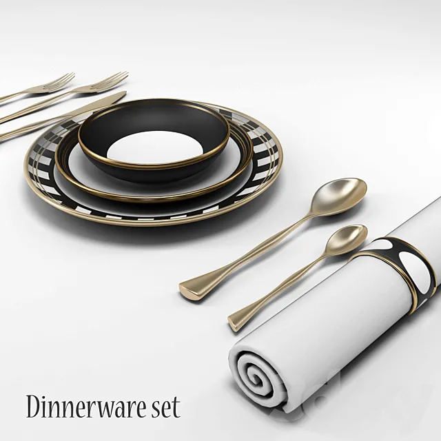 Design dinnerware set 3D Model
