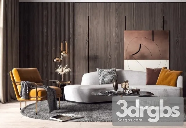 Design Living Room Scandinavian 3D Model Free