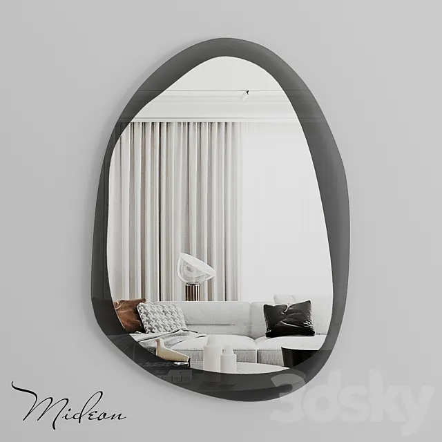 Design mirror Mideon Transparent "Darkside" OM 3D Model
