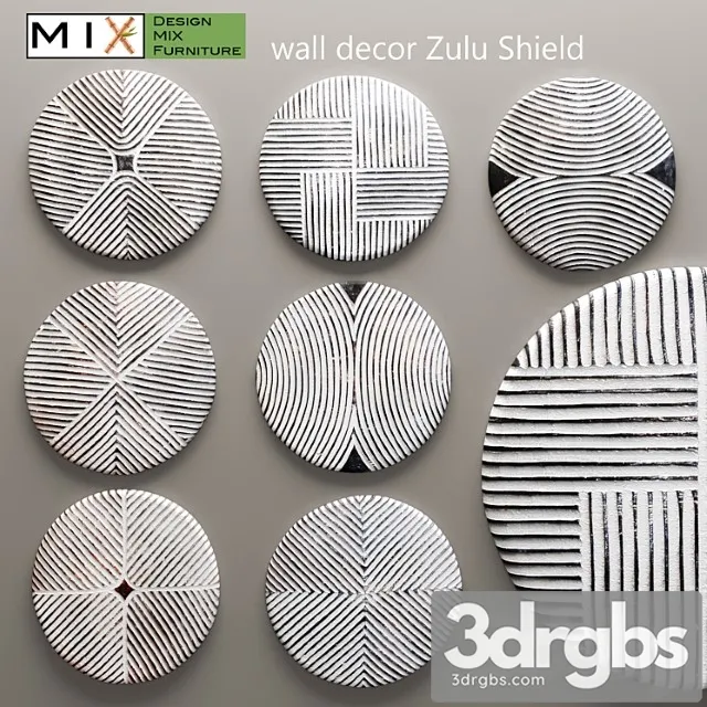 Design Mix Furniture Zulu Shield Panel Panel 3D Model Free