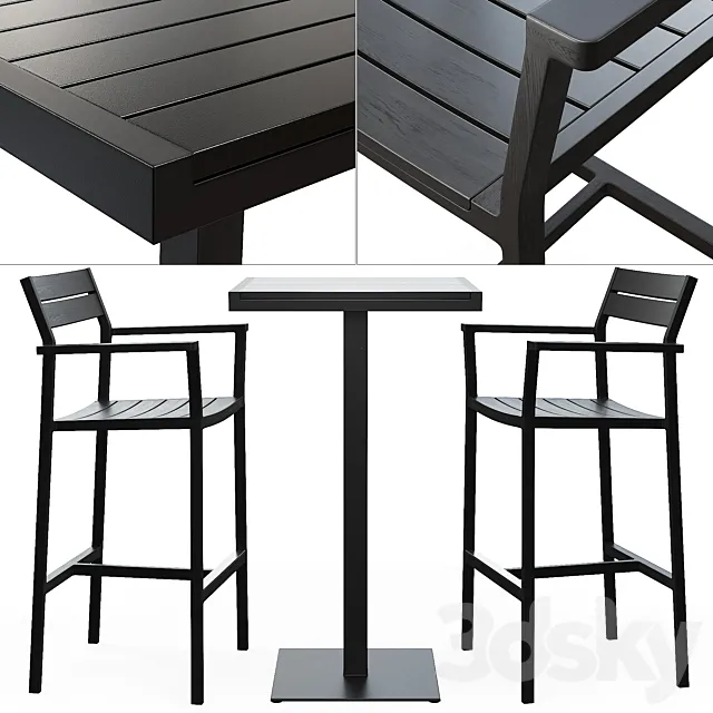 Design Within Reach _ Eos Bar Stool and Bar-Height Table 3D Model
