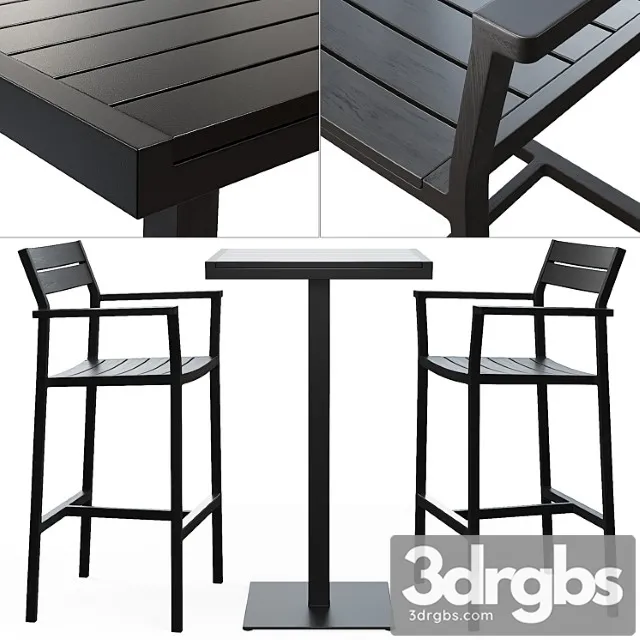 Design within reach eos bar stool and bar-height table 2 3D Model Free