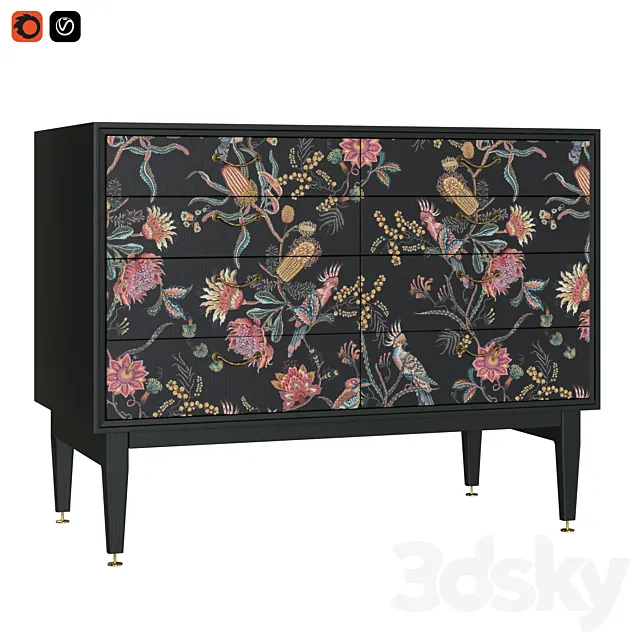 designer chest of drawers 4 3D Model