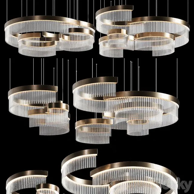 Designer pendant lamp for bedroom 202 3D Model