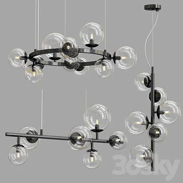 Designer ring chandelier IONA Сhandelier 6 7 11 3D Model