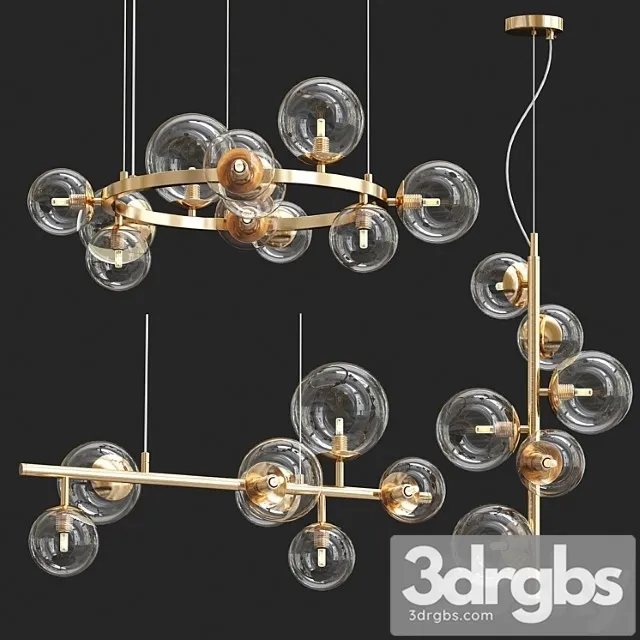 Designer Ring Chandelier Iona Сhandelier Gold 3D Model Free