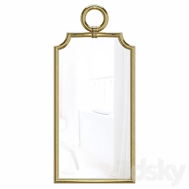 Designer stylish mirror in the frame Piedmont Gold Free Download