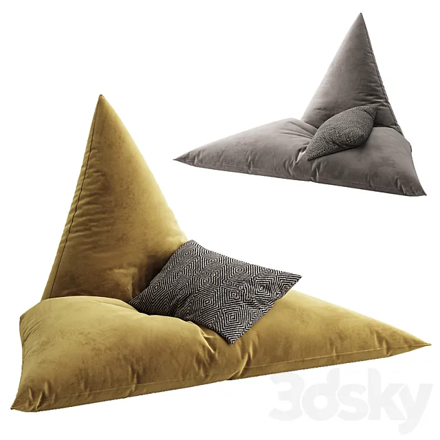 Designer Velvet Tri Gamer Bean Bag Free Download