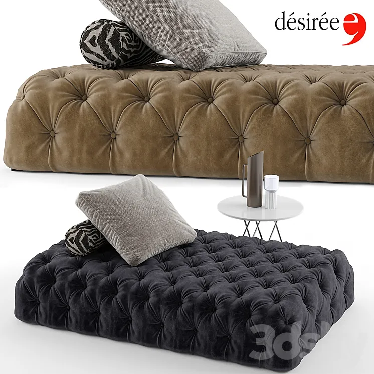Desiree rollking sofa set 3D Model Free Download