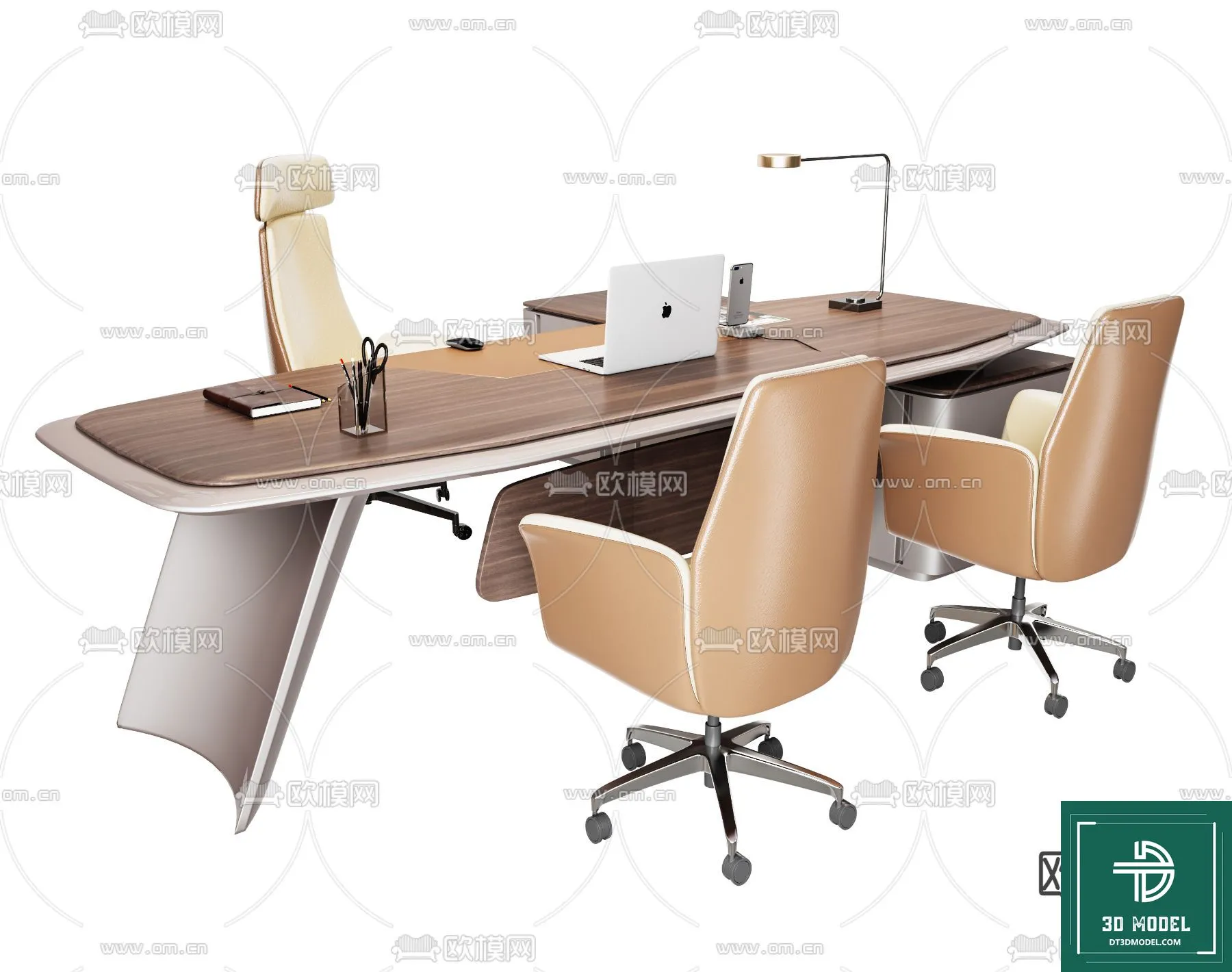 Desk 3D Model for Office - Furniture and Interior Design - 002
