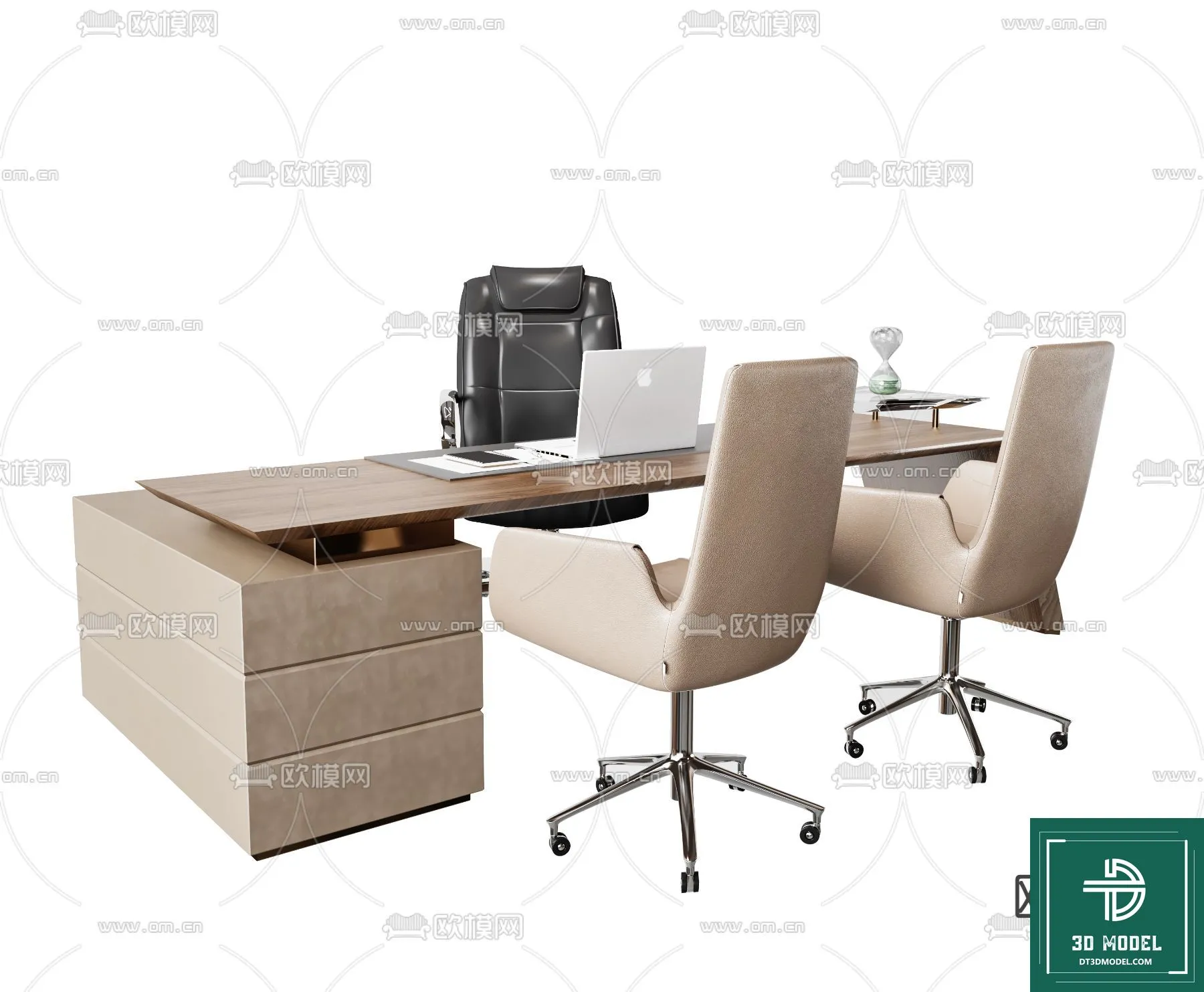 Desk 3D Model for Office - Furniture and Interior Design - 003