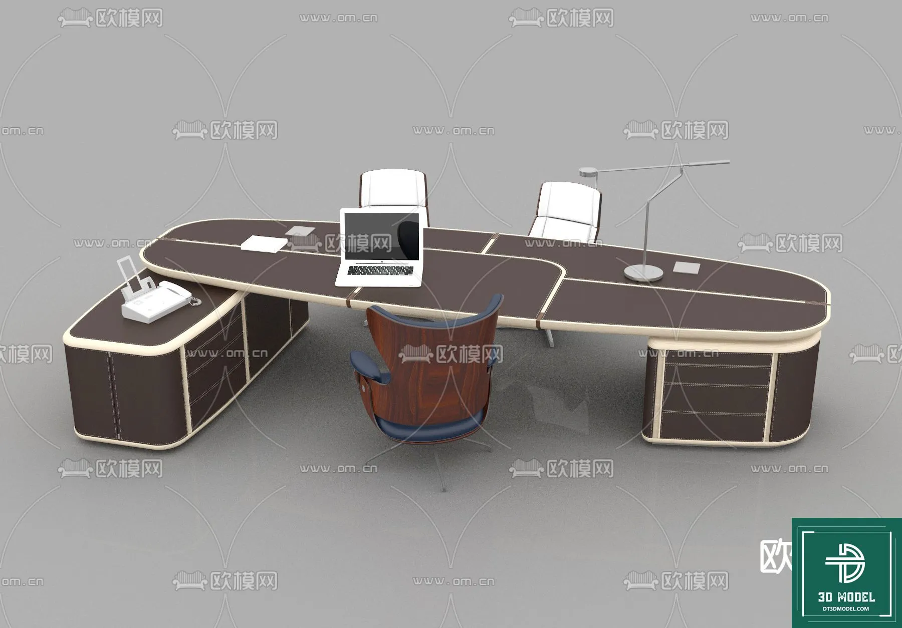 Desk 3D Model for Office - Furniture and Interior Design - 005