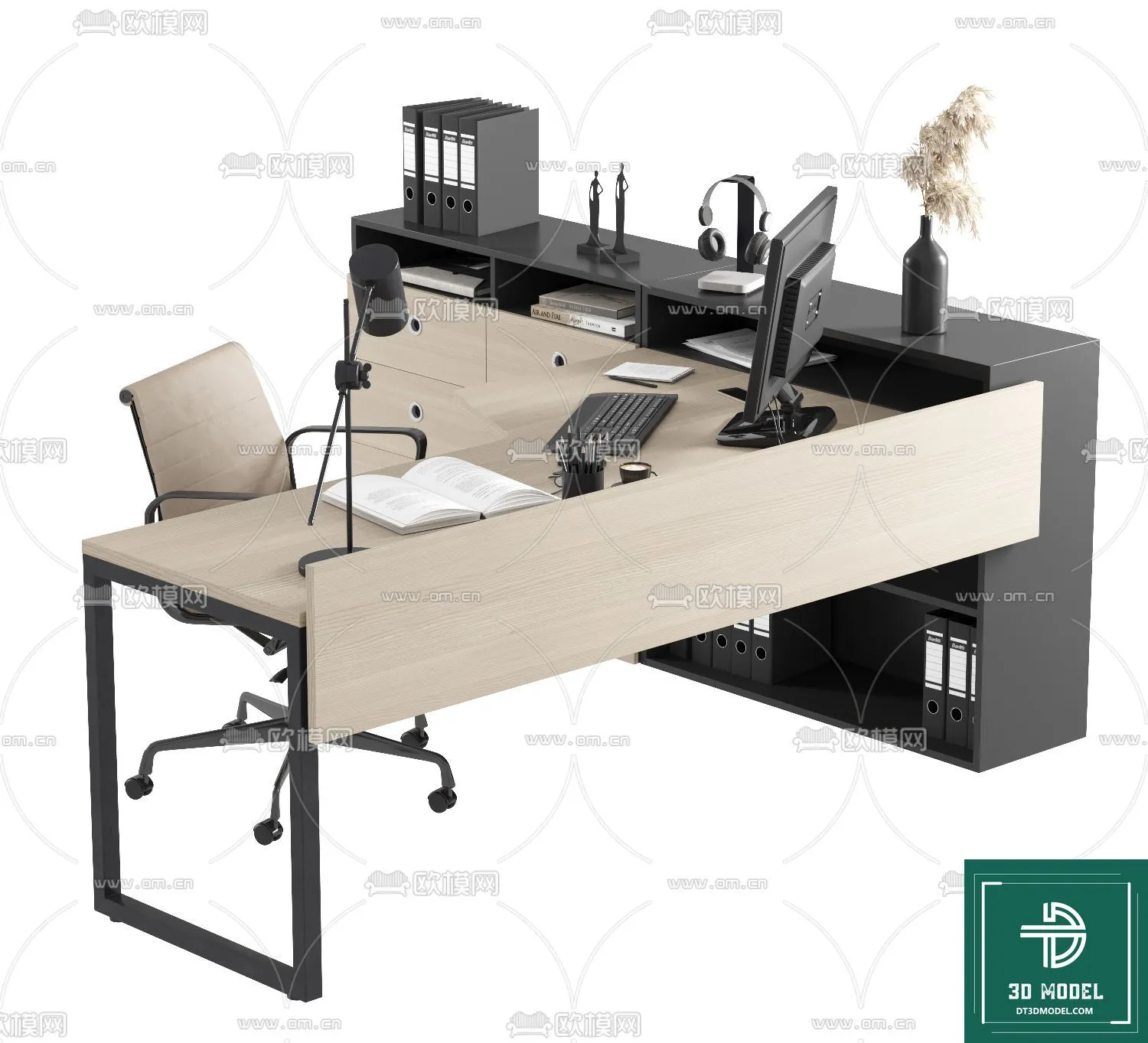 Desk 3D Model for Office - Furniture and Interior Design - 008
