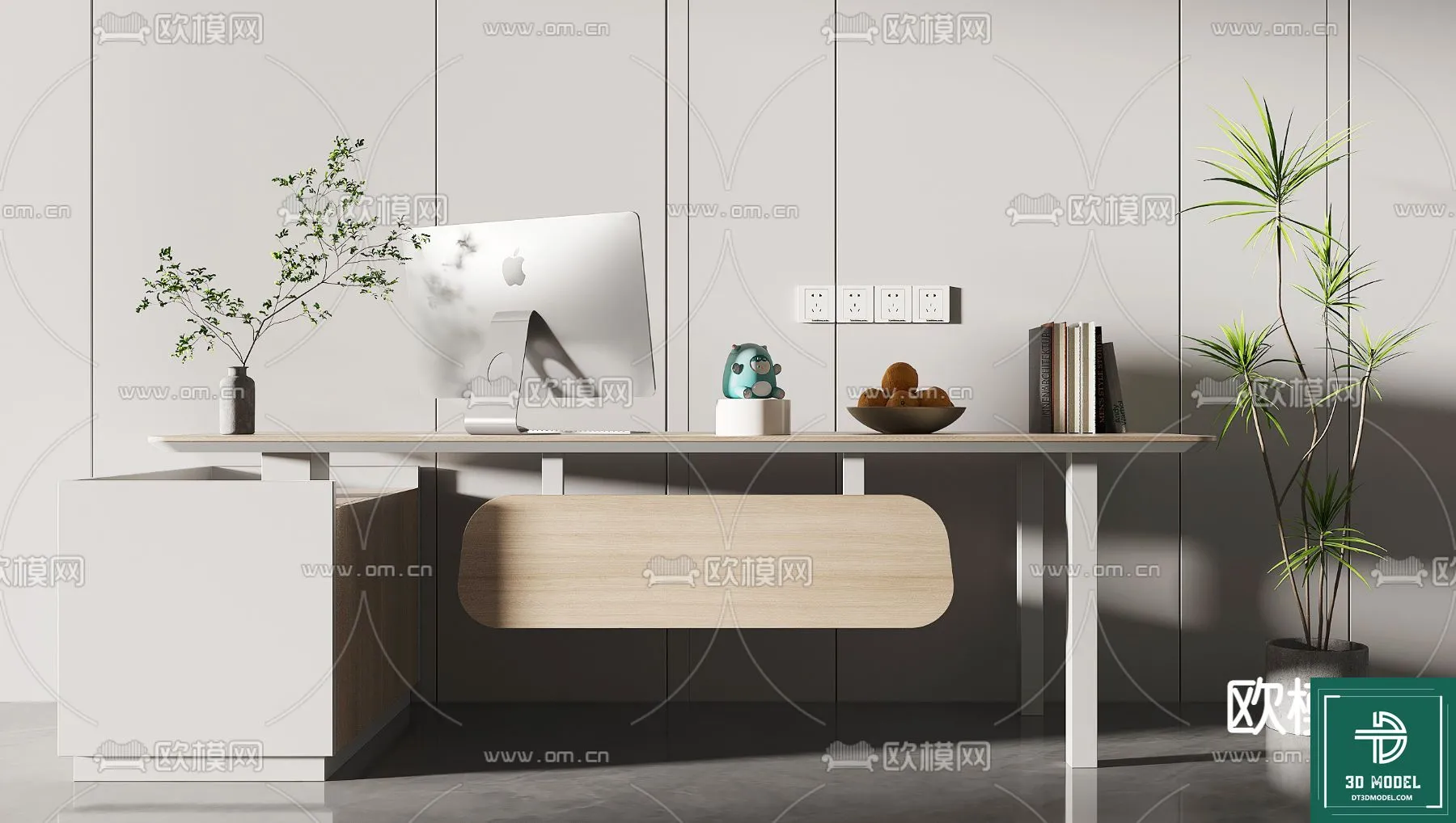Desk 3D Model for Office - Furniture and Interior Design - 010