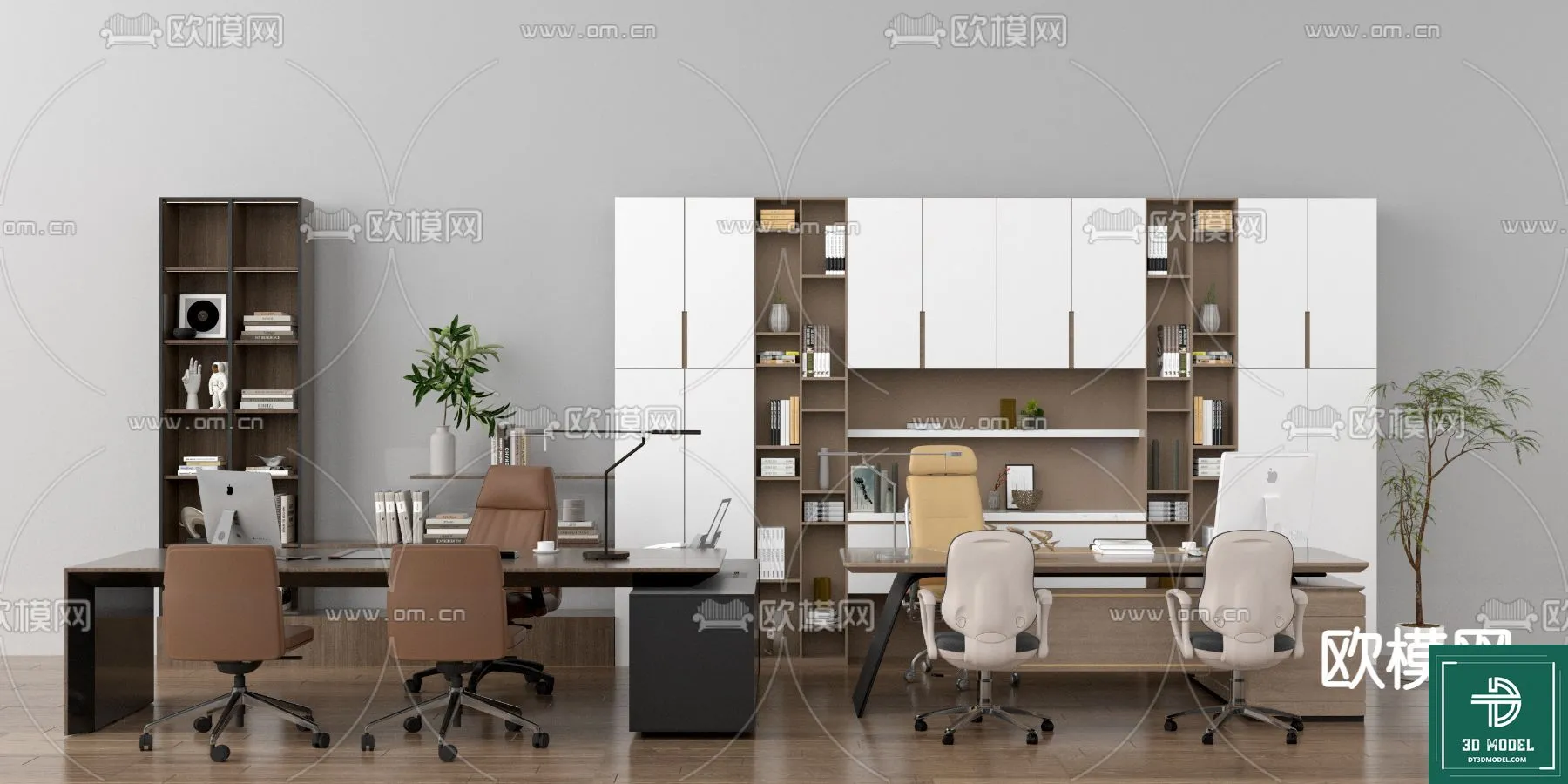 Desk 3D Model for Office - Furniture and Interior Design - 011
