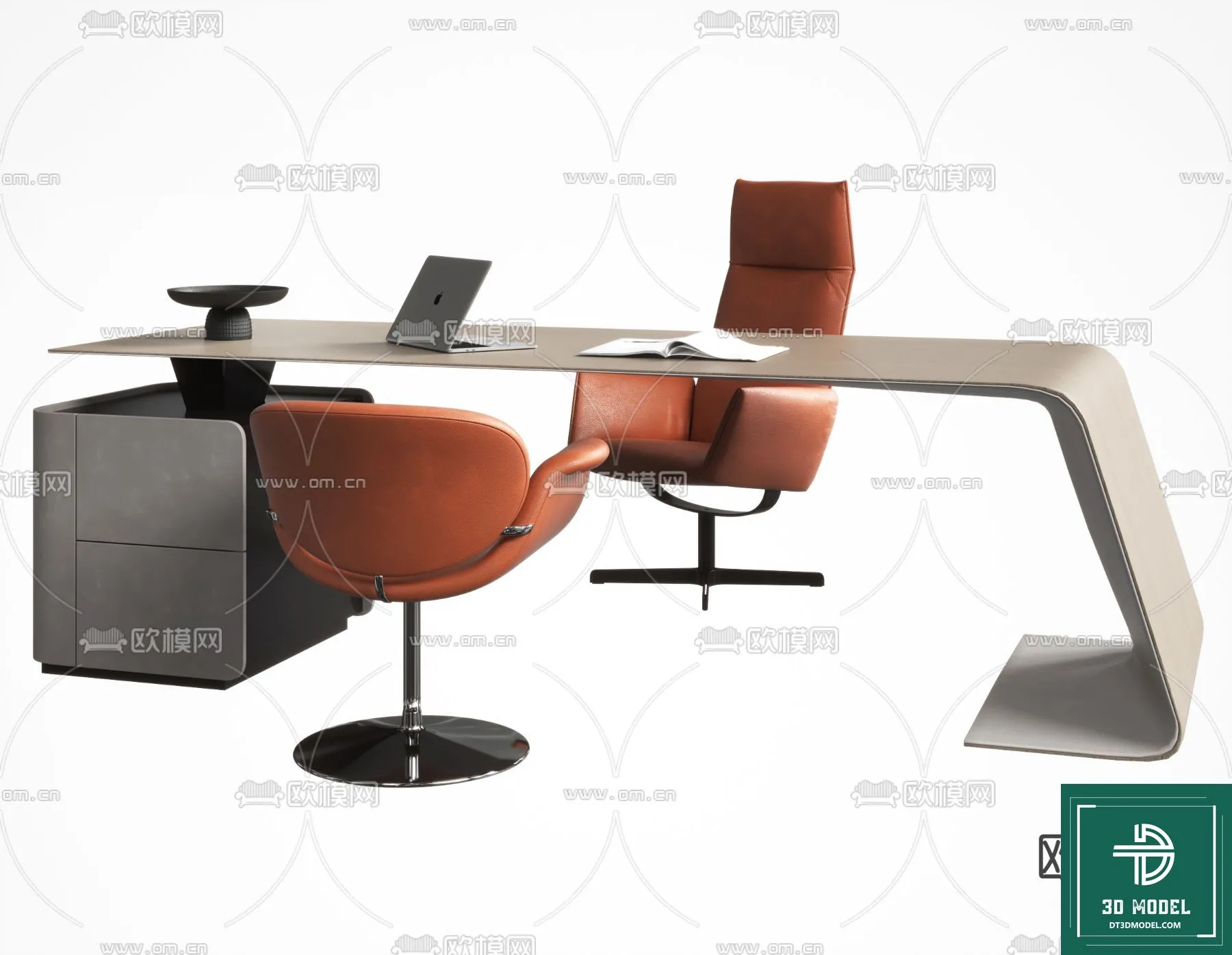 Desk 3D Model for Office - Furniture and Interior Design - 014