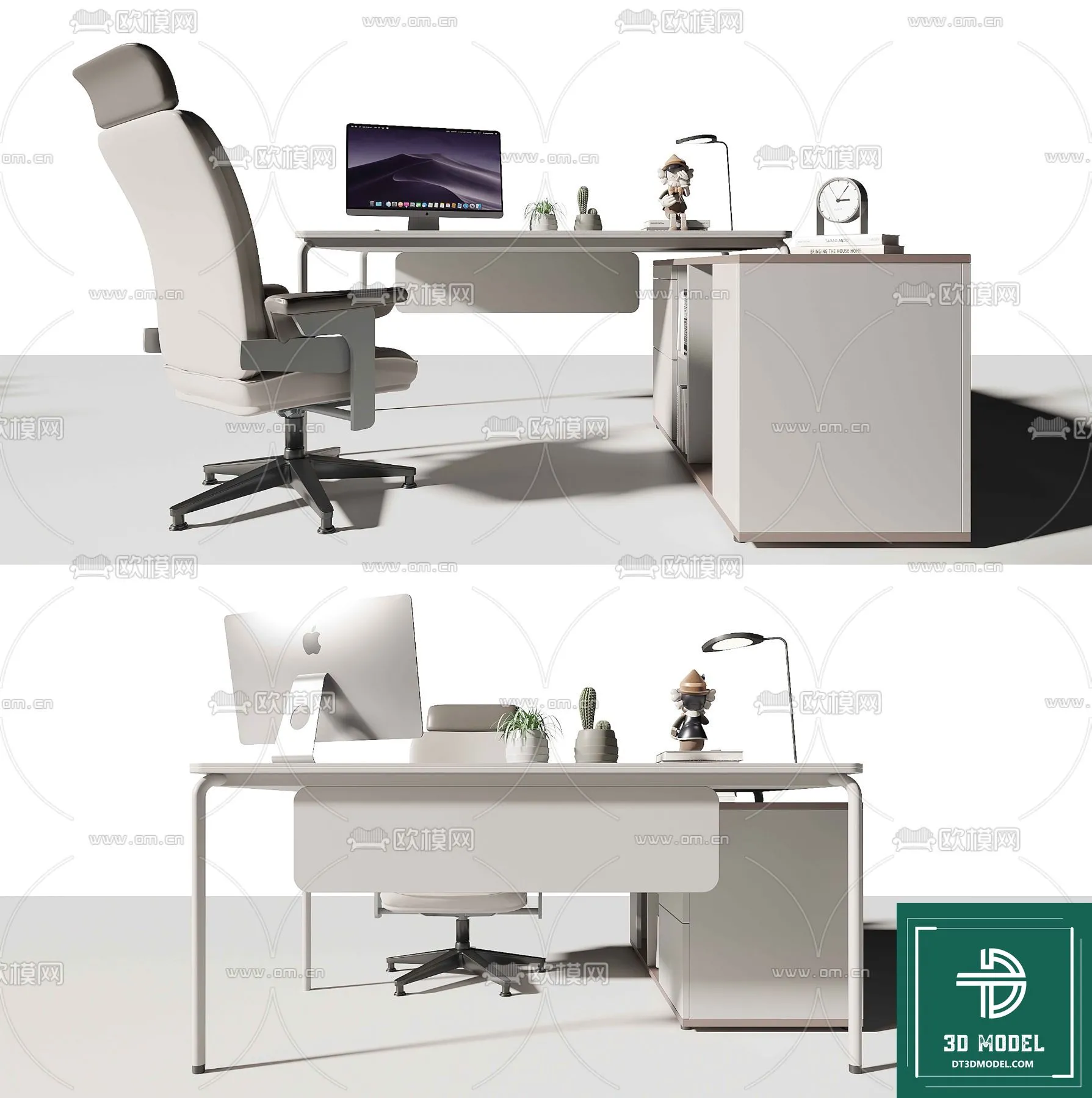 Desk 3D Model for Office - Furniture and Interior Design - 017