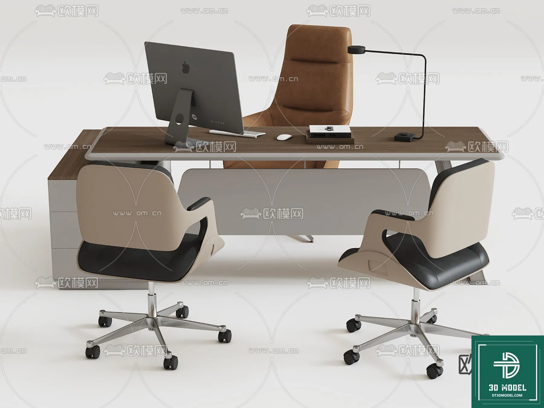 Desk 3D Model for Office - Furniture and Interior Design - 019