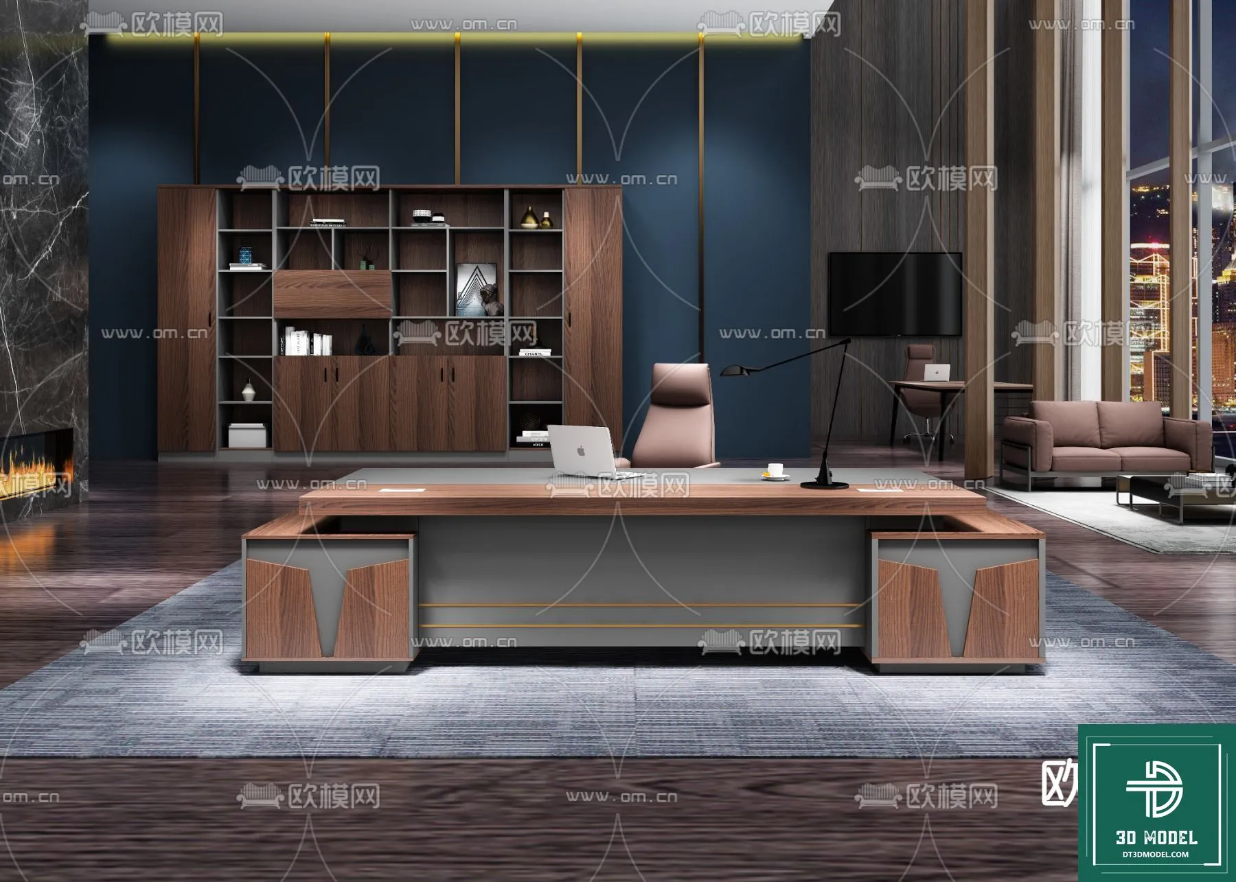 Desk 3D Model for Office - Furniture and Interior Design - 022