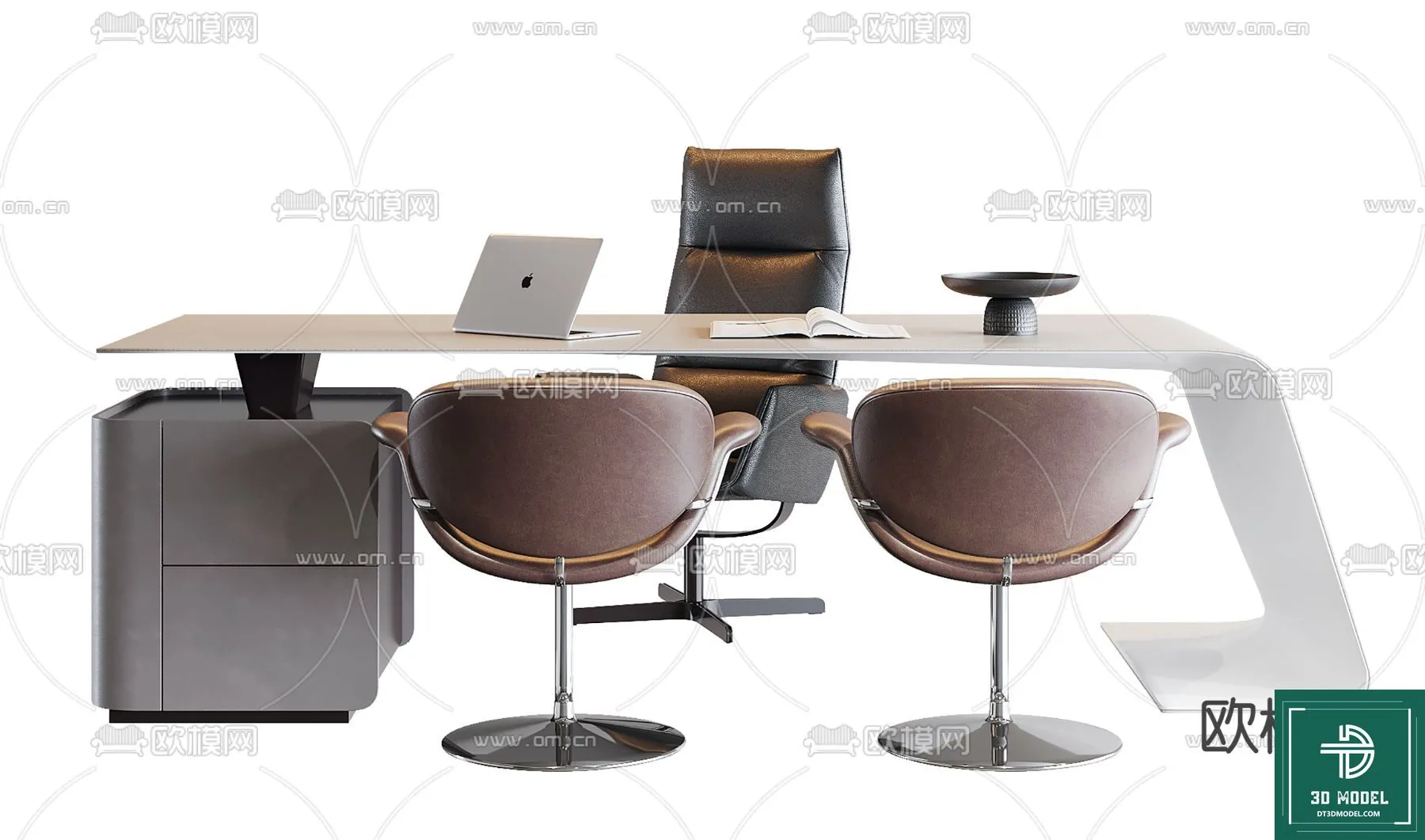 Desk 3D Model for Office - Furniture and Interior Design - 026