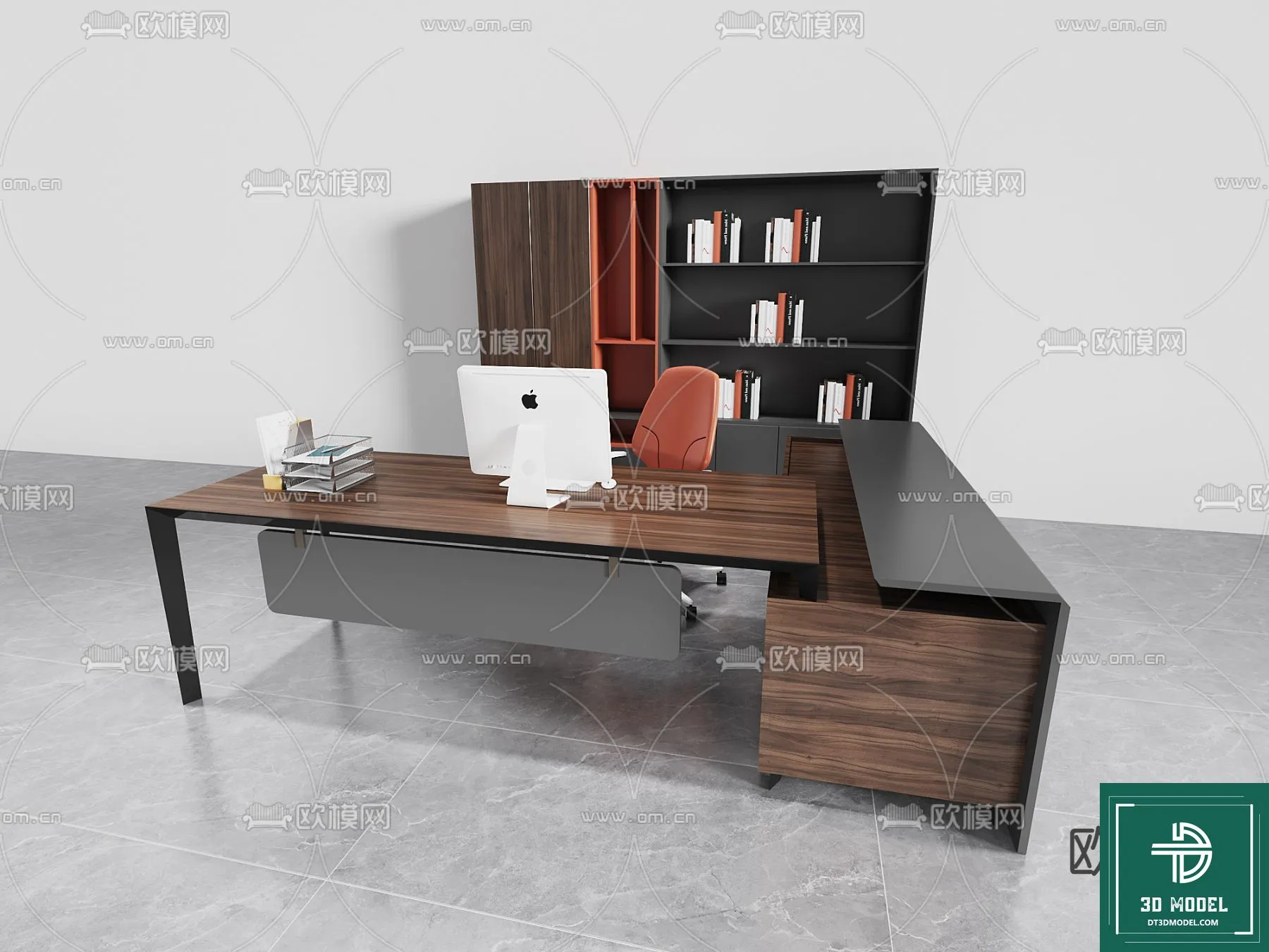 Desk 3D Model for Office - Furniture and Interior Design - 030
