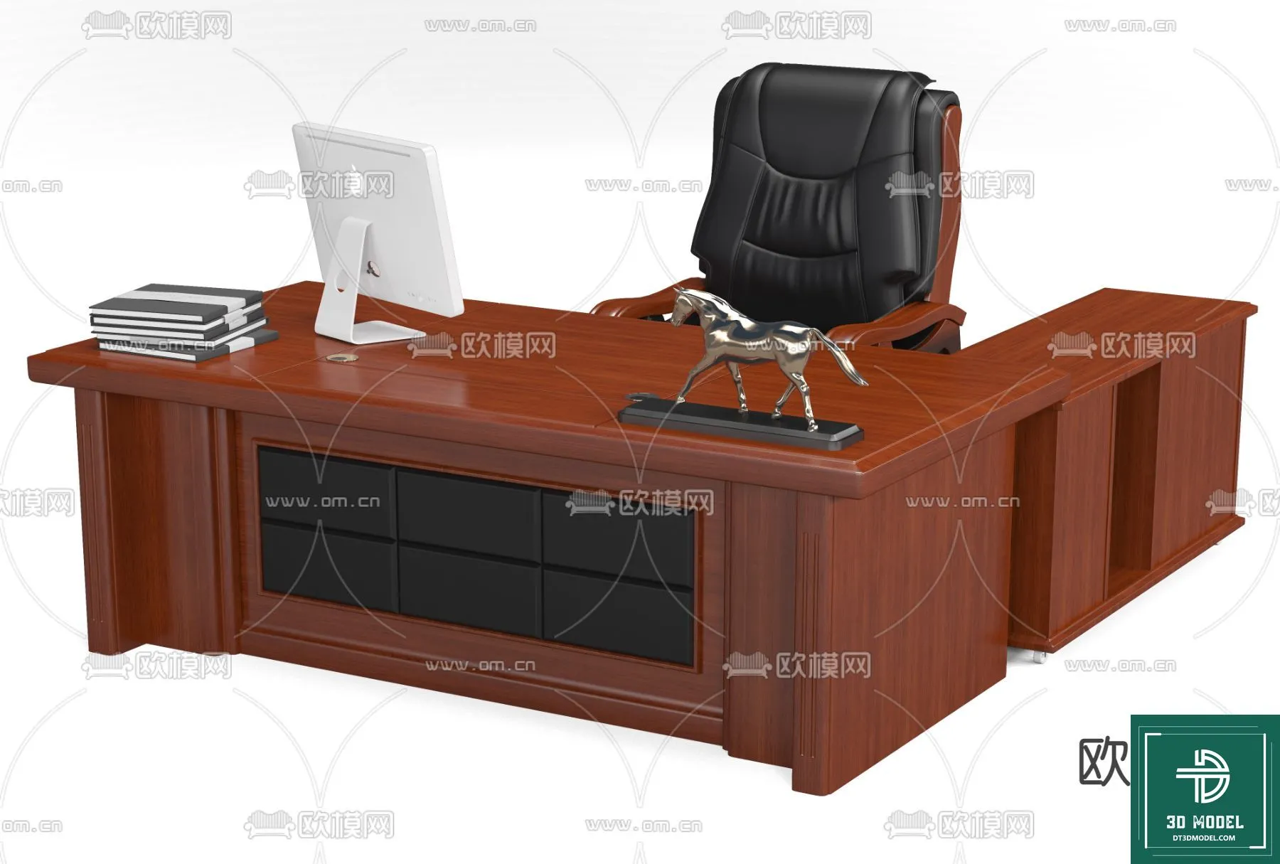 Desk 3D Model for Office - Furniture and Interior Design - 034
