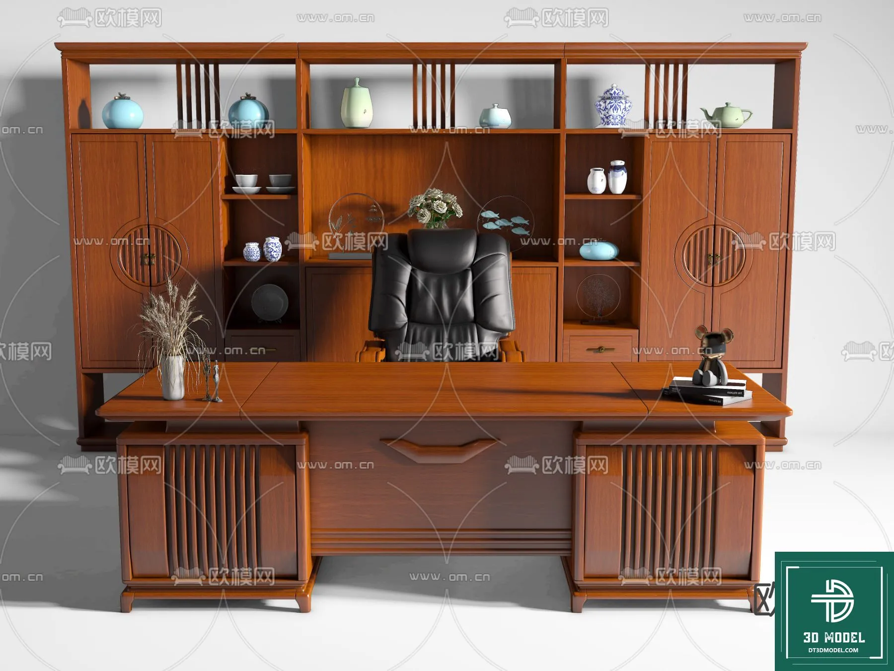 Desk 3D Model for Office - Furniture and Interior Design - 038