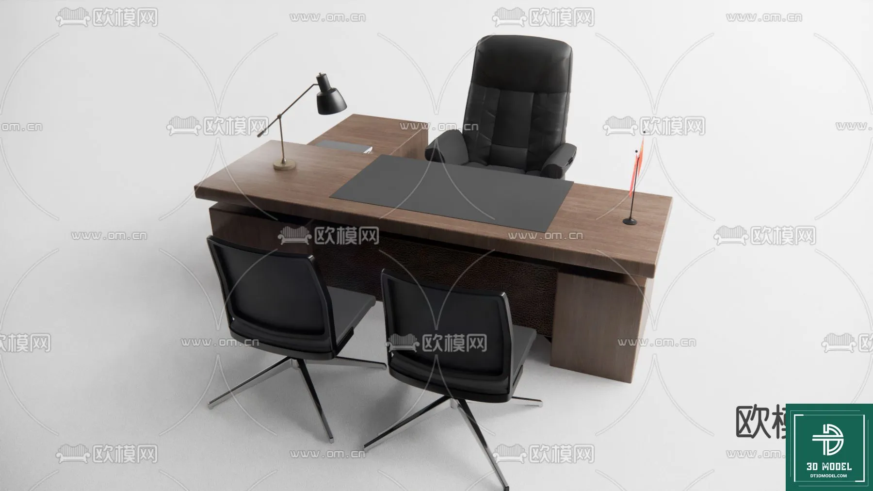 Desk 3D Model for Office - Furniture and Interior Design - 045