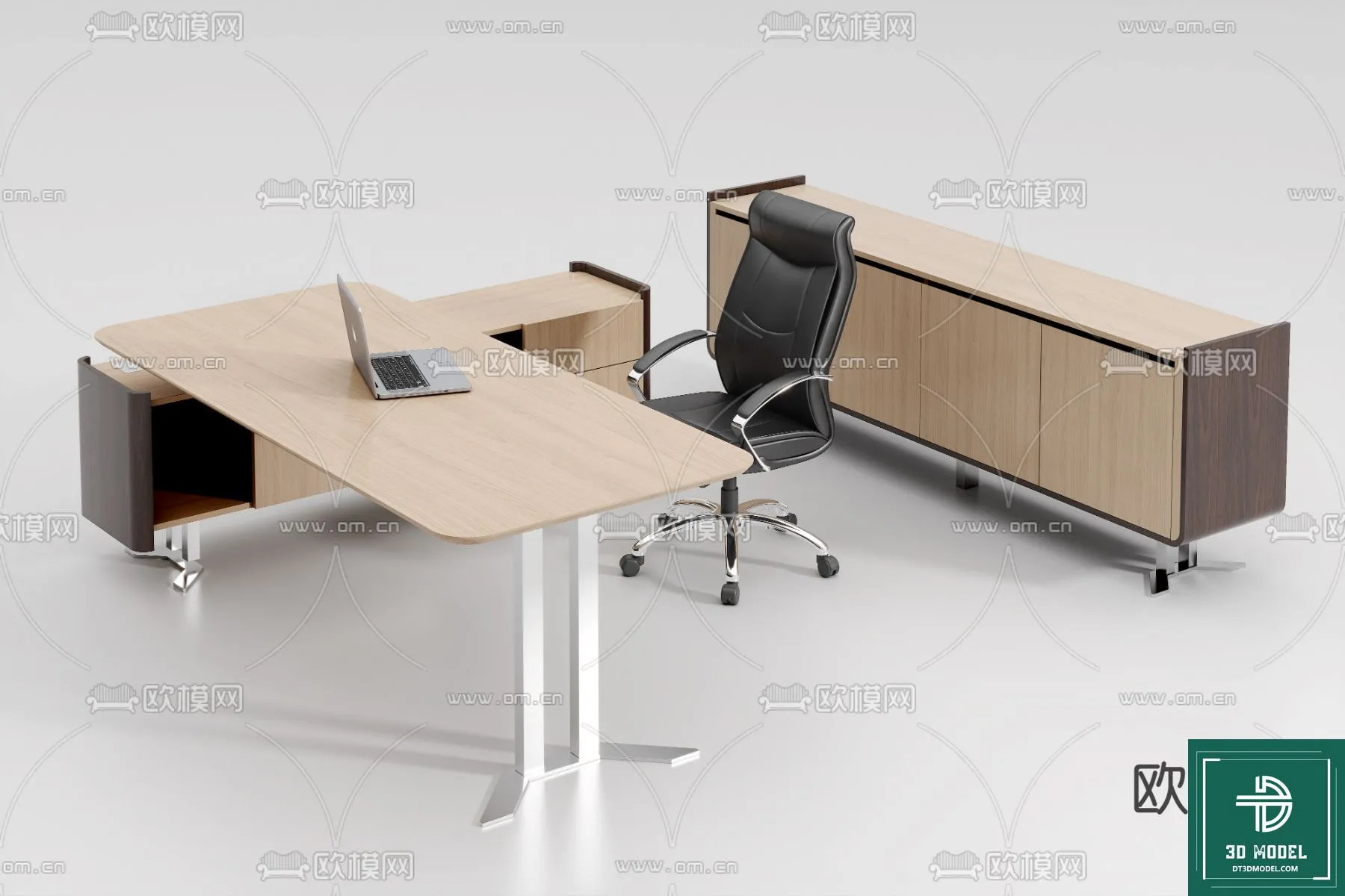 Desk 3D Model for Office - Furniture and Interior Design - 049
