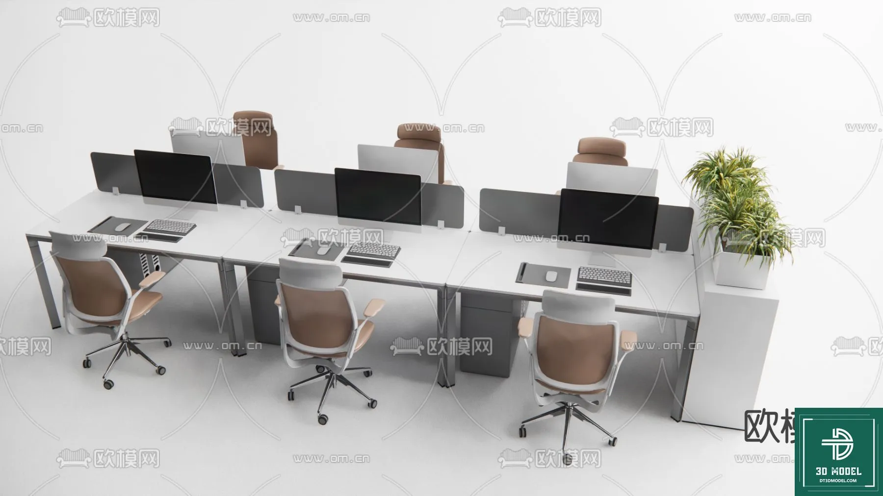 Desk 3D Model for Office - Furniture and Interior Design - 050
